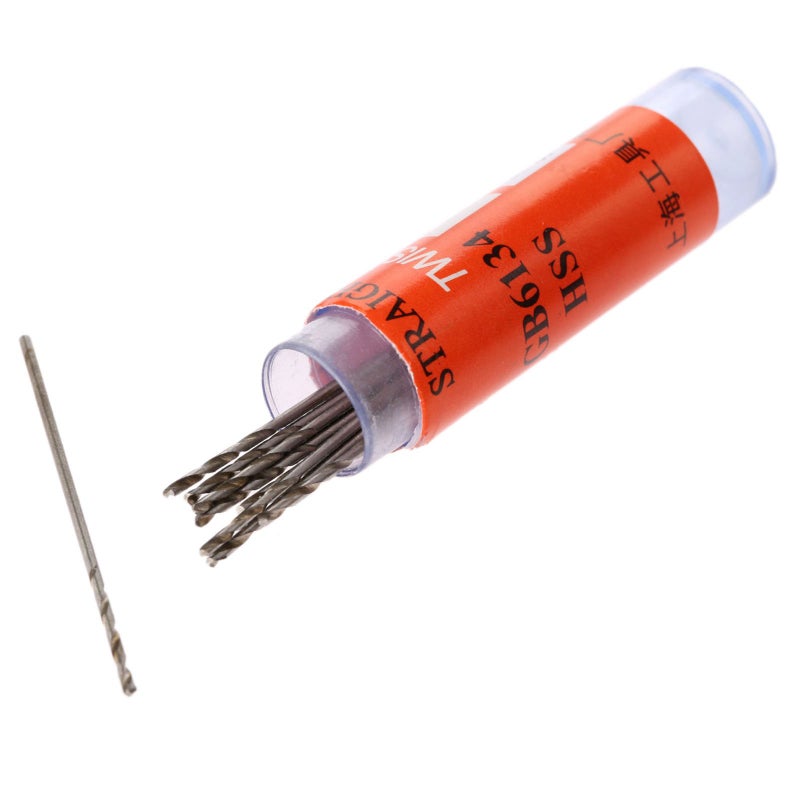 Mtsooning Twist Drill Bits,10PCS 0.8mm HSS Drill Bits with Straight Shank Replacement for Hard Metal, Hardened Stainless Steel and Cast Iron Electrical Drilling Tool - Image 1